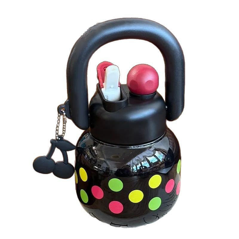 Stylish Large-Capacity Dual-Drink Handle Bottle