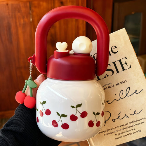 Stylish Large-Capacity Dual-Drink Handle Bottle