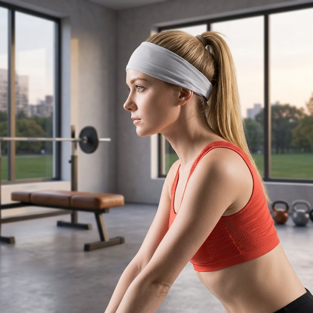 Quick Dry Non Slip Wide Headband Soft For Yoga Running Fitness